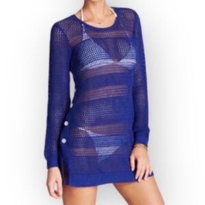 TOMMY BAHAMA Blue Knit Swim Coverup